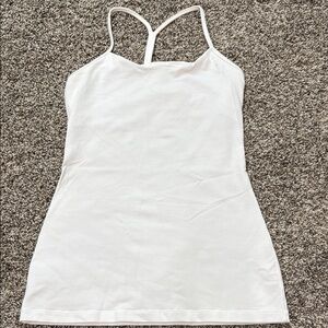 Lululemon Athletica White Fitted Camisole